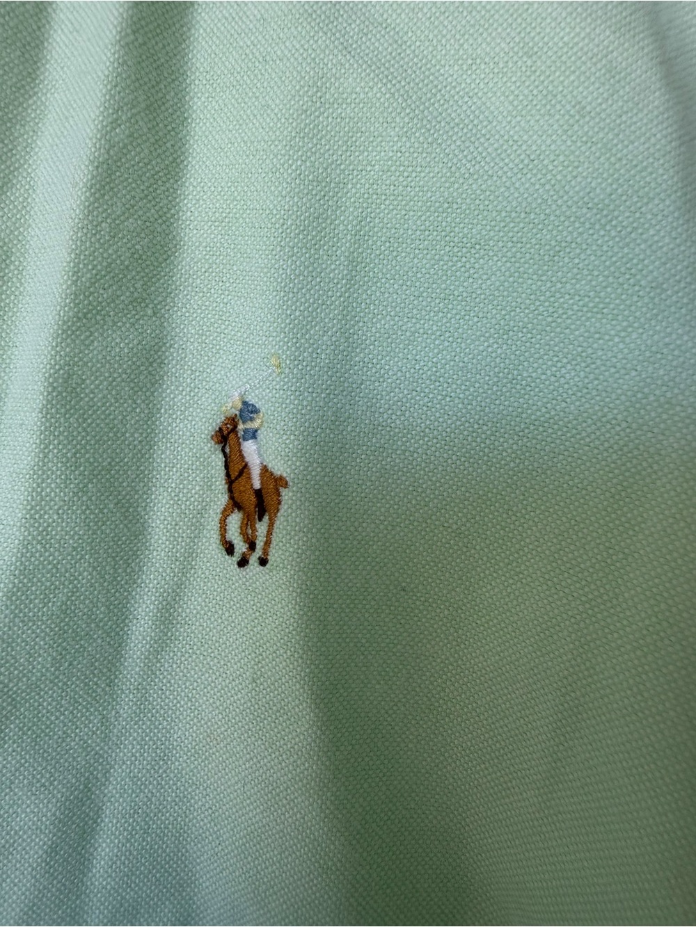 Ralph Lauren Sleeveless Button-Down Shirt in Pale Mint - Picture 2 of 6